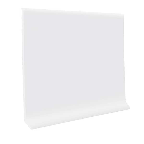 Unbranded Pinnacle Rubber Snow 4 in. x 48 in. x 1/8 in. Wall Cove Base (30-Pieces)