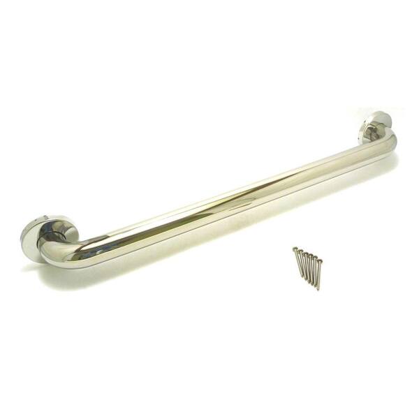 WingIts Premium Series 42 in. x 1.5 in. Grab Bar in Polished Stainless Steel (45 in. Overall Length)