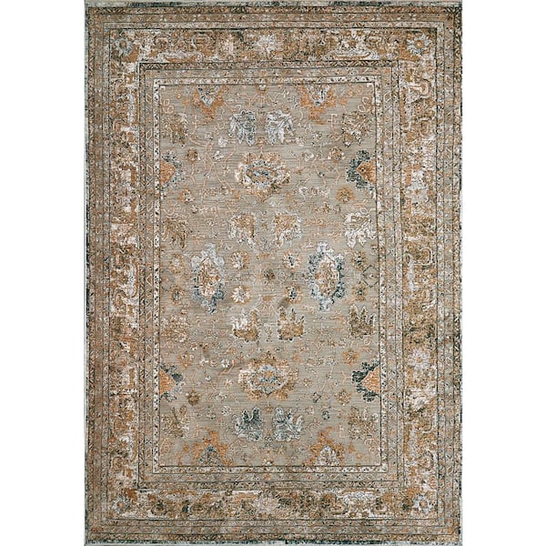 Cullen 3 ft. X 5 ft. Taupe/Brown Oriental Indoor Area Rug