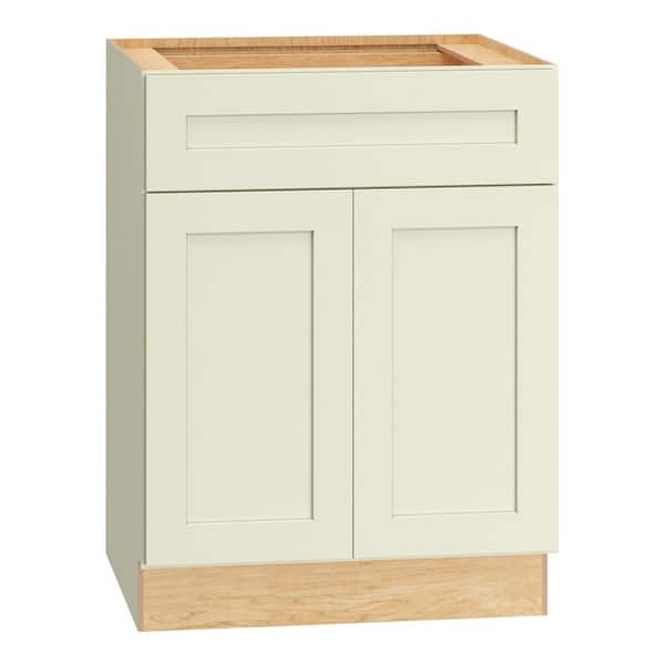 QuickShip Cottage 24 in. W x 21 in. D x 32.5 in. H Assembled Plywood Shaker Bath Sink Base Cabinet in Starlight