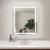 niveal Iris 30 in. W x 36 in. H Rectangular Frameless LED Wall Bathroom Vanity Mirror in Silver LMP04-3036DF1