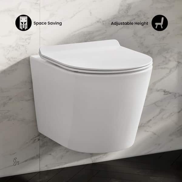 Swiss Madison Calice Wall Hung Round Toilet Bowl Only in Glossy White SM-WT465