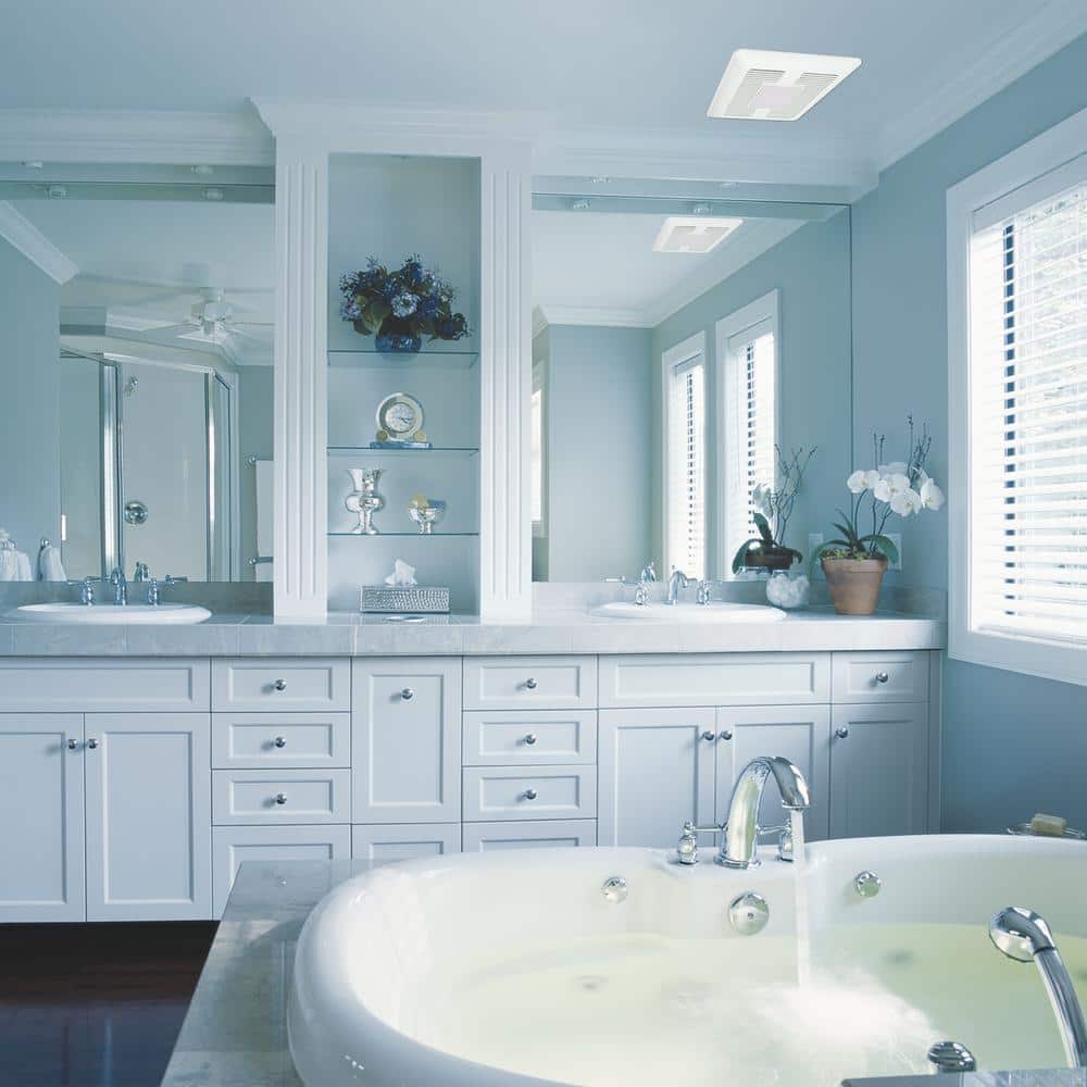 WhisperSense White Ceiling Mount Ventilation Fan with Dual Sensor