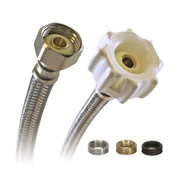 Click Seal Universal 20 in. Braided Stainless Steel Toilet Connector