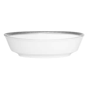 Crestwood Platinum 9.75 in., 32 fl. oz. (Platinum) Porcelain Serving Bowl (oval)