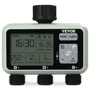 Water Timer 3 Zone Smart Irrigation Controller Hose Watering Sprinkler Timer LCD Display Rain Delay Mode