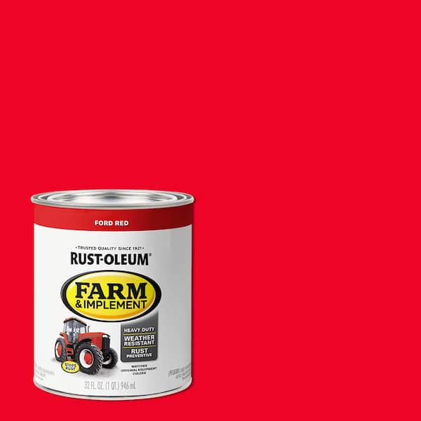 Rust-Oleum 1 qt. Farm Equipment Ford Red Enamel Paint (2-Pack