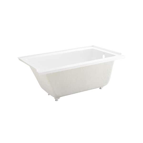 Voltaire 60 x 32 in. Acrylic Right-Hand Drain with Integral Tile Flange Rectangular Drop-in Bathtub in white