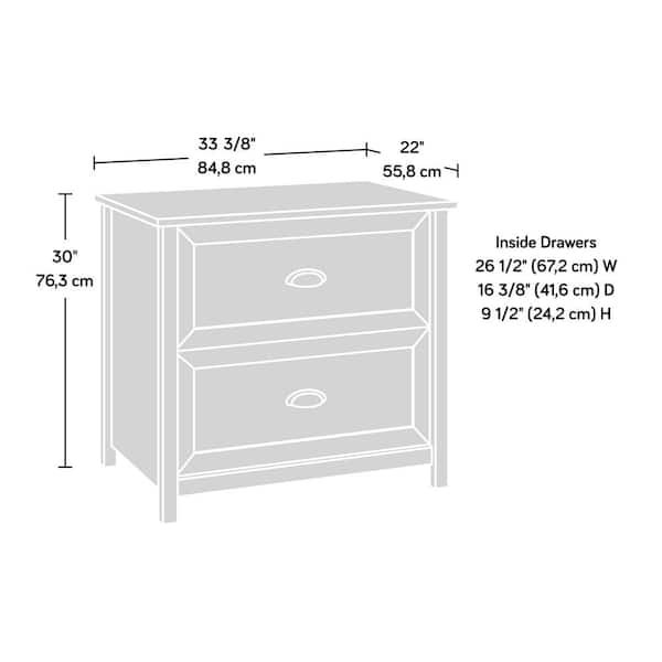 SAUDER Count Line Estate Black Decorative Lateral File Cabinet