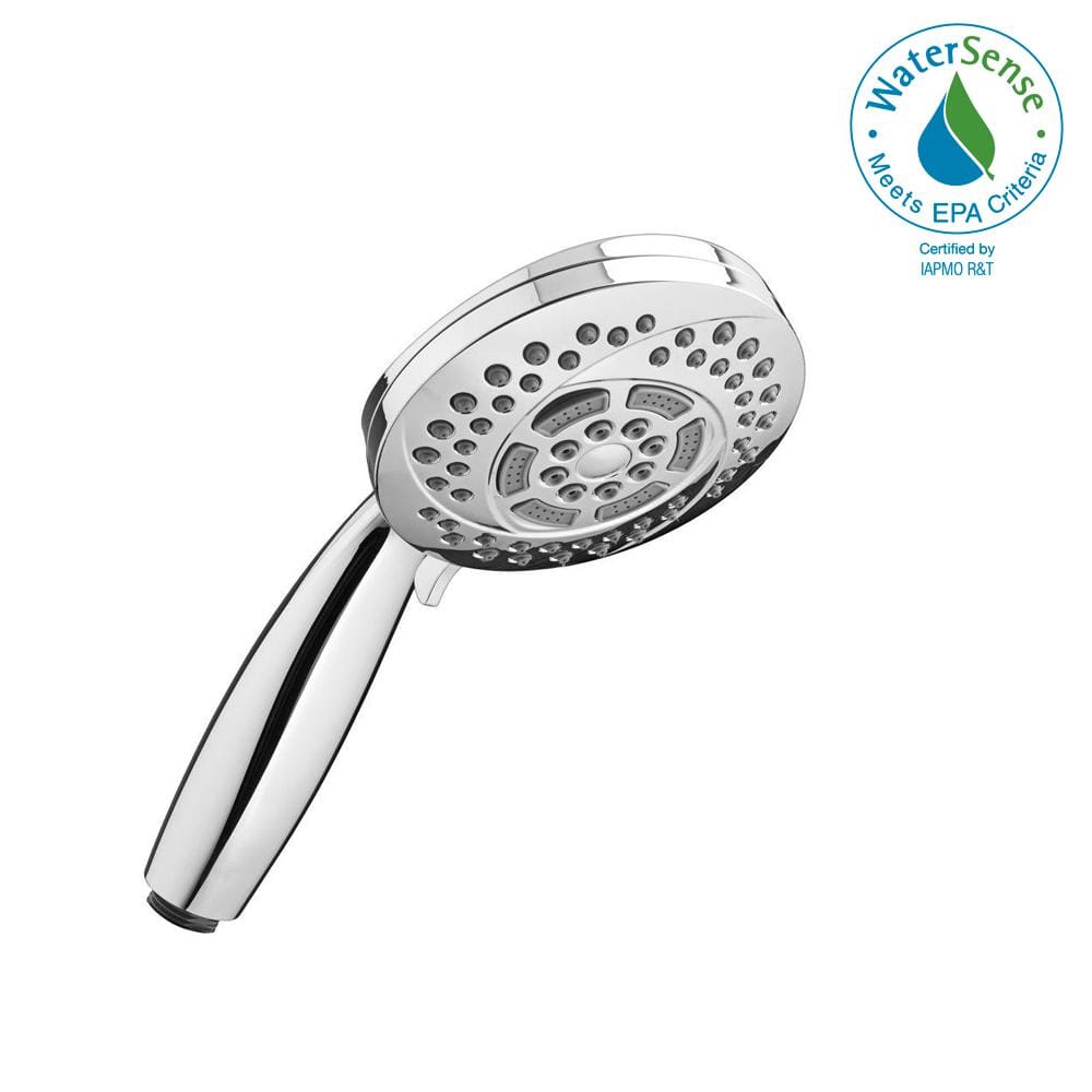 HydroFocus Polished Chrome 6-Spray Handheld Shower Head
