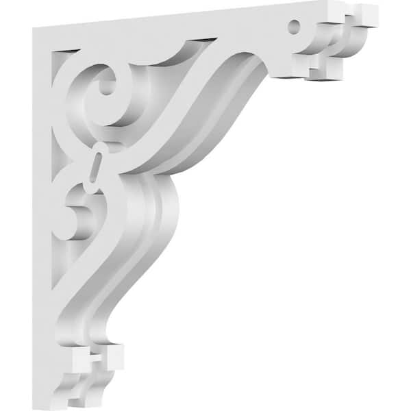 Ekena Millwork 1-7/8 in. x 10 in. x 10 in. PVC Finley Corbel