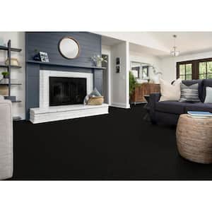 Watercolors I - Pepper - Gray 15 ft. 28.8 oz. Polyester Texture Installed Carpet