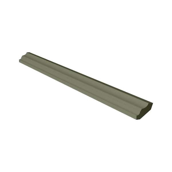 96 in. W x 0.77 in. H x 2.51 in. D in Sage Green Shaker Cove Crown Molding
