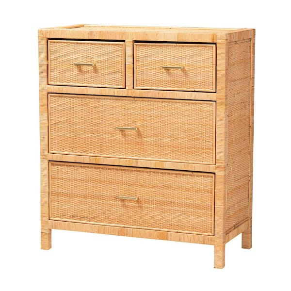 bali & pari Vaere Natural Rattan Storage Cabinet
