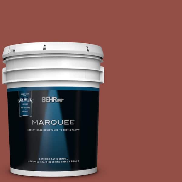 BEHR MARQUEE 5 gal. #UL120-21 Powdered Brick Satin Enamel Exterior Paint and Primer in One