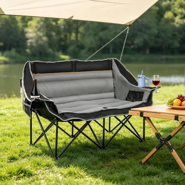 SEEUTEK Double Camping Chair 660 lbs, 58 in Oversized Loveseat