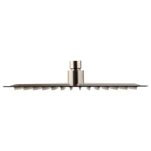 1-Spray Patterns 16 in. Ceiling Mount Square Adjustable Rain Fixed Shower Head in Brushed Nickel