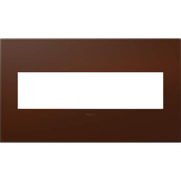 Legrand adorne 4 Gang Decorator/Rocker Wall Plate, Russet (1-Pack)