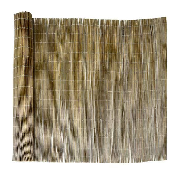 196.8 in. L x 60 in. W x 1 in. H Natural Willow Wood Fence Privacy Backyard Divider Decorative Garden Fencing