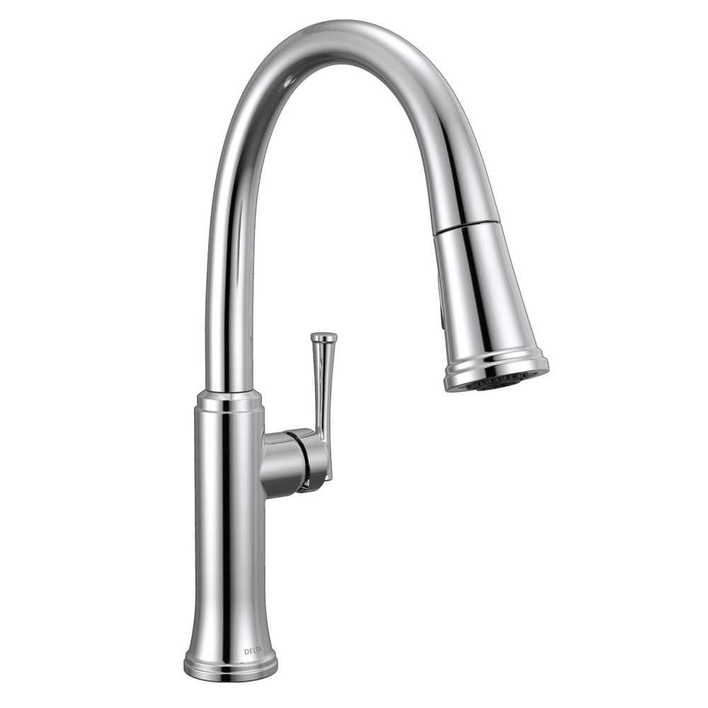 Eldridge Chrome 16.81 in. H Pull Down Sprayer Kitchen Faucet with 360 Degree Spout Swivel price history on PriceWatchPro