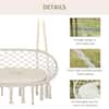 Details showing features and design of the hanging hammock chair.