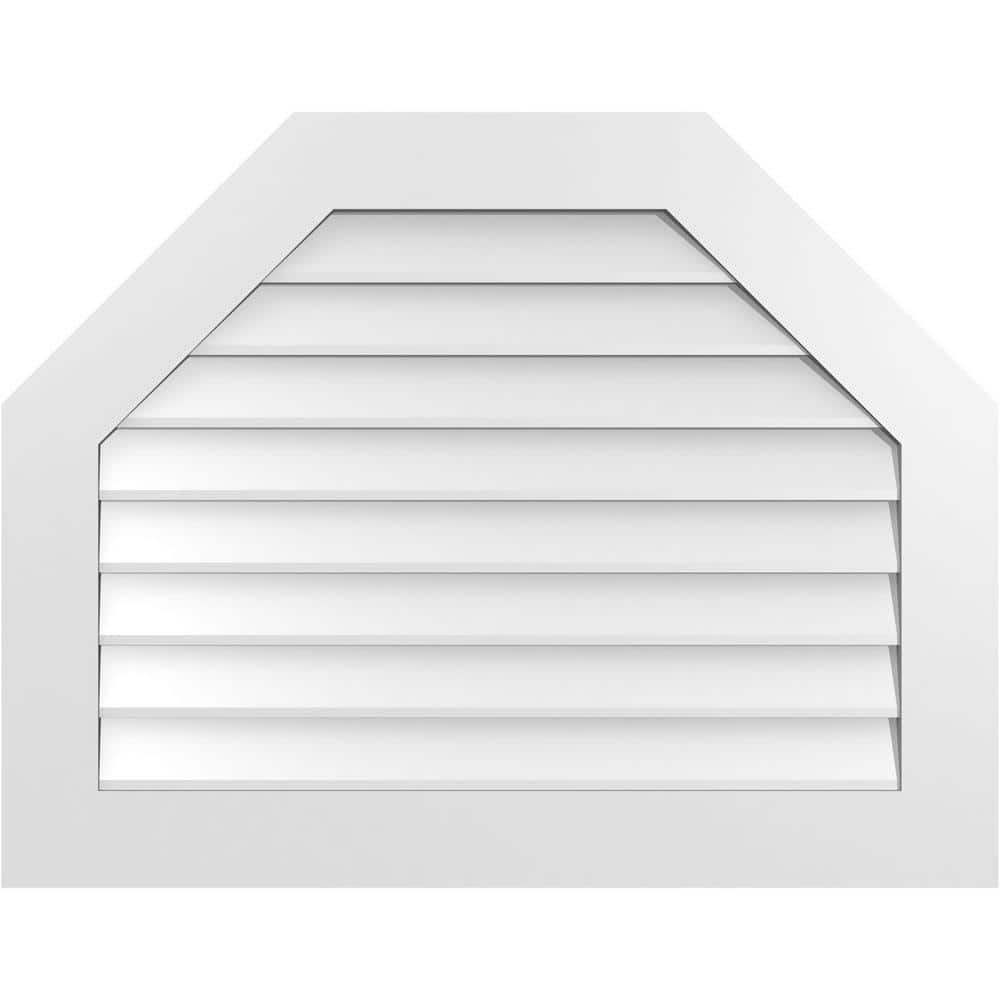 36 in. x 28 in. Octagonal Top Surface Mount PVC Gable Vent: Decorative with Standard Frame price history on PriceWatchPro