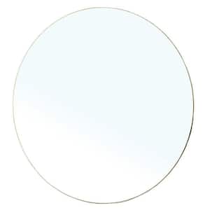 Albania 28 in. W x 28 in. H Frameless Circle Bathroom Vanity Mirror in white