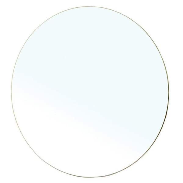 Bellaterra Home Albania 28 in. W x 28 in. H Frameless Circle Bathroom Vanity Mirror in white