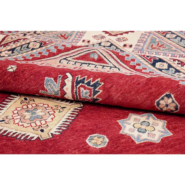 Tribal Red/Ivory 9 ft. x 12 ft. Oriental Area Rug