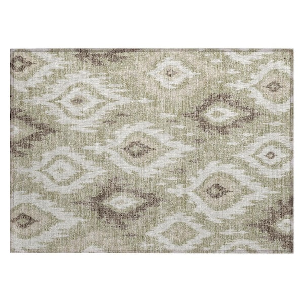 Chantille Machine Washable Indoor/Outdoor Abstract ACN3073 Sage 2 ft. x 3 ft. Accent Rug