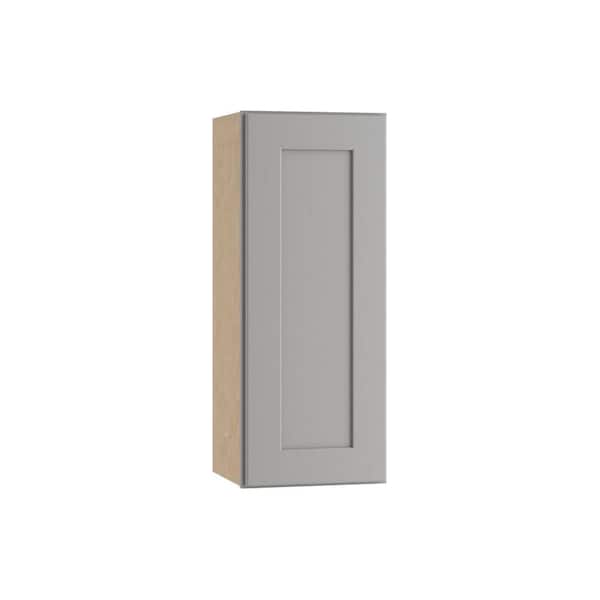 Home Decorators Collection Washington Veiled Gray Plywood Shaker Assembled Wall Kitchen Cabinet Soft Close 15 in W x 12 in D x 30 in H