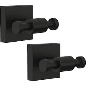 Maxted Wall Mounted Multi-Purpose Double Towel Hook in Matte Black (2-Pack)