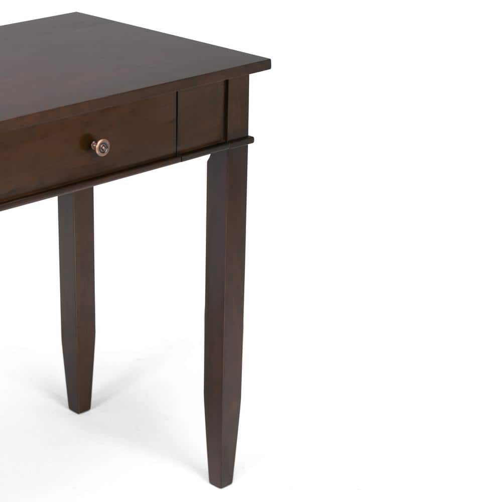 Carlton Dark Tobacco Solid Pine Console Table with Storage