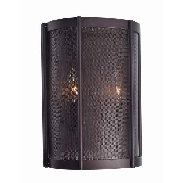 World Imports Xena Collection 2-Light Euro Bronze Indoor Wall Sconce