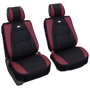 FH Group Ultra-Comfort Leatherette 47 in. x 23 in. x 1 in. Seat Cushions - Front Set, Red