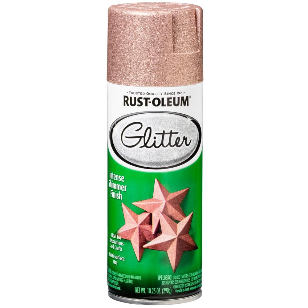 Rust Oleum Specialty 10 25 Oz Rose Gold Glitter Spray Paint 6 Pack 344697 The Home Depot