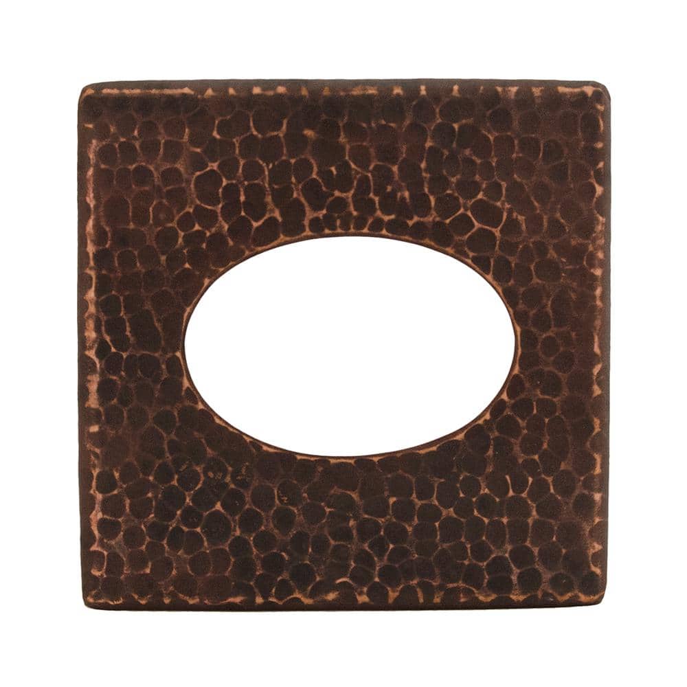 Small Oil Rubbed Bronze Hand Hammered Copper Tissue Box Cover