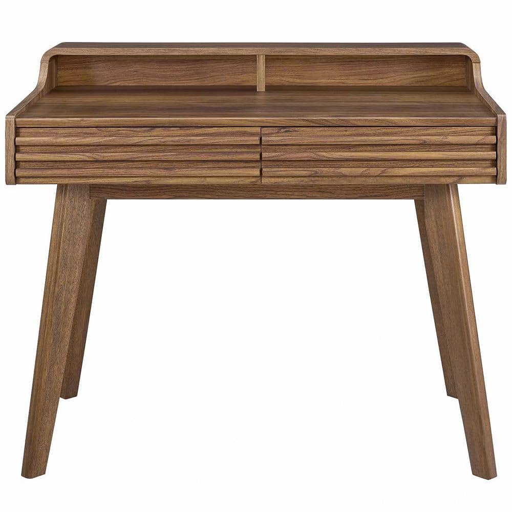 Mid-Century Modern Ravenna Writing Desk with Hutch in Walnut
