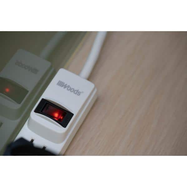 Woods 6 ft. 6-Outlet Power Strip with Overload Protection Woods 6 ft. 6-Outlet Power Strip with Overload Protection