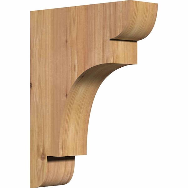 Ekena Millwork 3-1/2 in. x 12 in. x 16 in. Western Red Cedar New Brighton Smooth Corbel