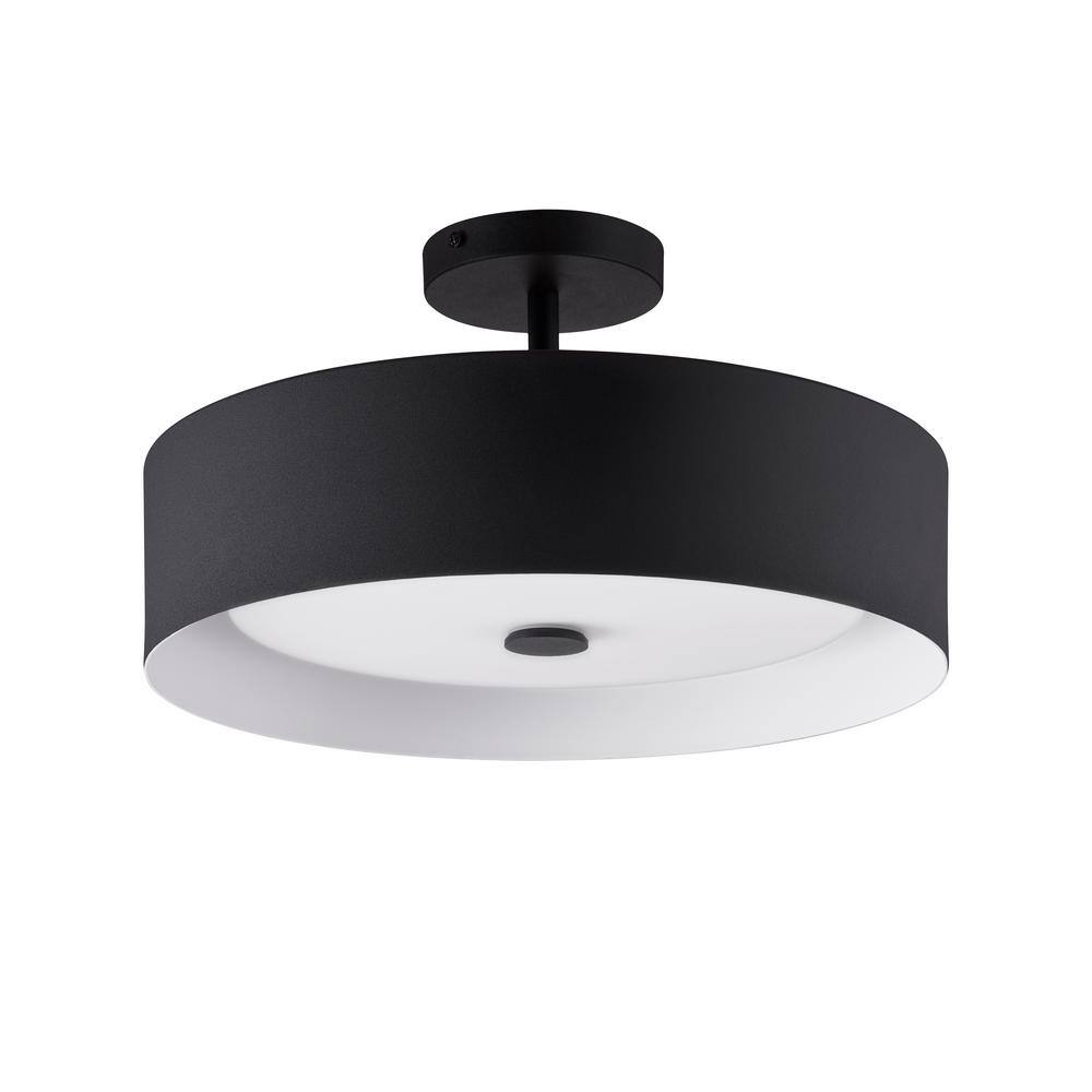 Lynch black and store gold flush mount