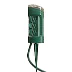 15-Amp Outdoor Plug-In Photocell Light Sensor 6-Outlet Yard Stake Timer with 6 ft. Cord, Green