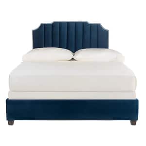 Streep Blue Full Upholstered Bed