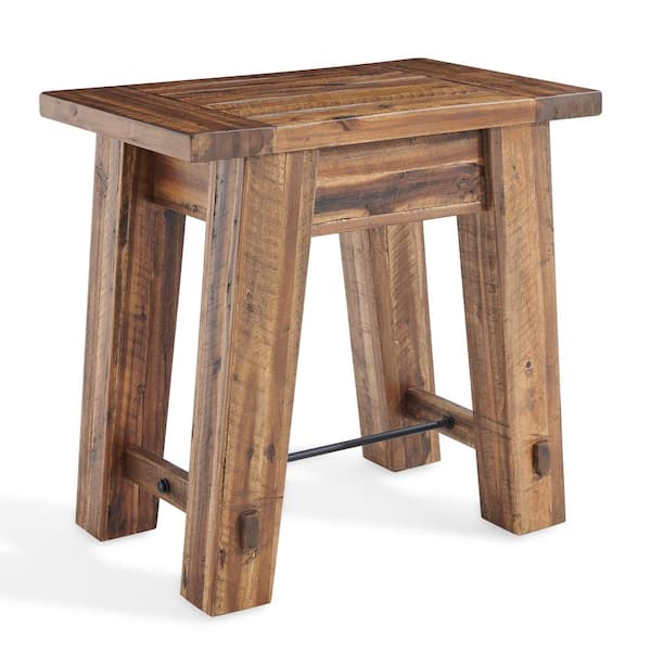 Alaterre Furniture Durango 27"W Industrial Wood End Table
