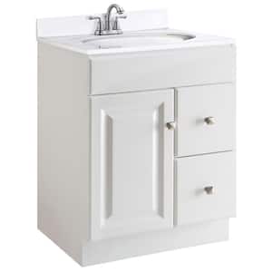 Wyndham 24 in. W x 21 in. D Unassembled Bath Vanity Cabinet Only in White Semi-Gloss