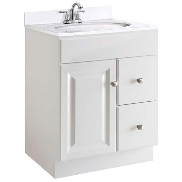 Design House Wyndham 24 in. W x 21 in. D Unassembled Bath Vanity Cabinet Only in White Semi-Gloss
