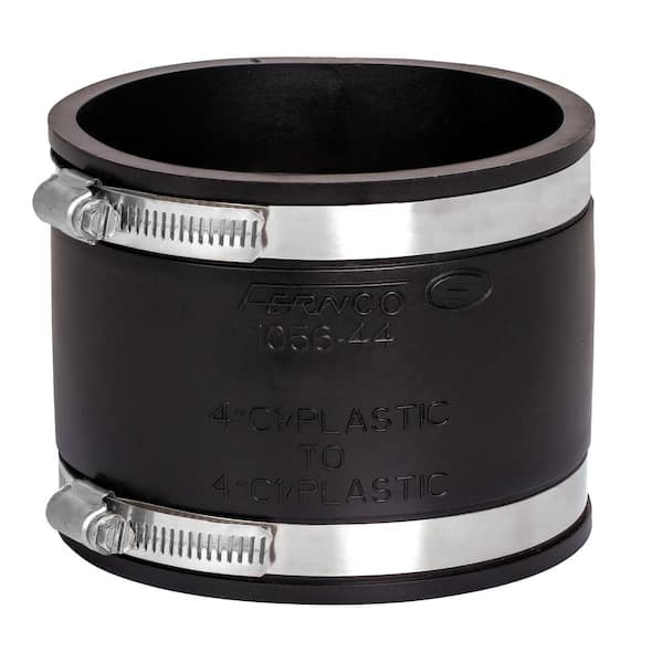 Fernco 4 in. x 4 in. PVC DWV Mechanical Flexible Coupling