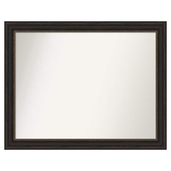 Amanti Art Accent Bronze 43 in. x 34 in. Custom Non-Beveled Polystyrene Antique Framed Bathroom Vanity Wall Mirror