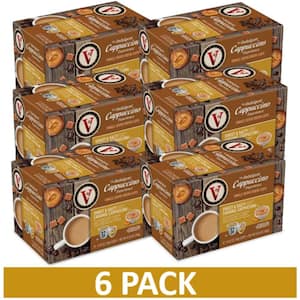 Sweet and Salty Caramel Flavored Cappuccino Mix Single Serve K-Cup Pods for Keurig K-Cup Brewers (72 Count) Pack of 6