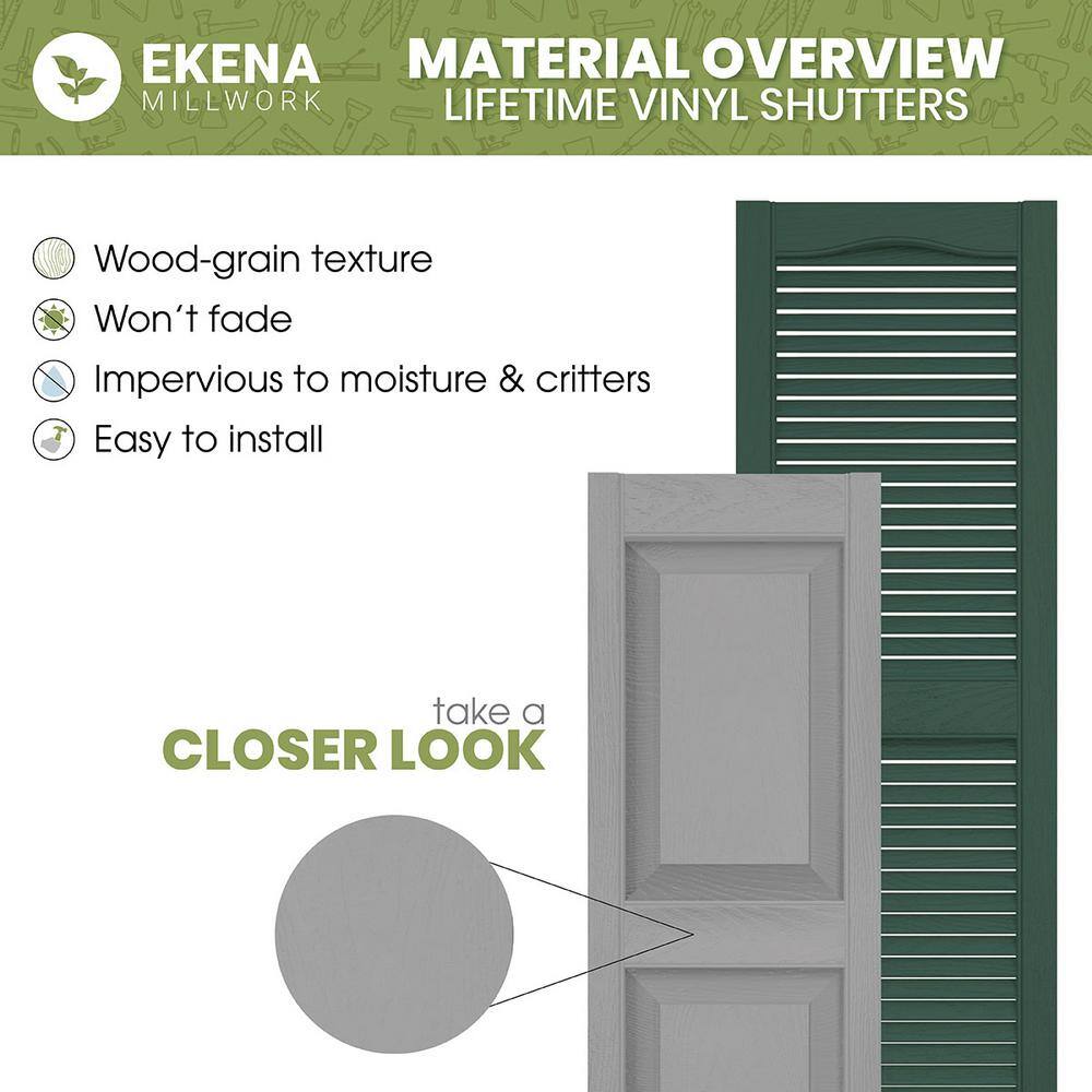 Treated Cedar Vinyl Board and Batten Decorative Shutters